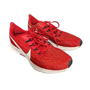 Nike Zoom Pegasus 38 Athletic Sneakers Red Lace Up Comfort Running Womens 10